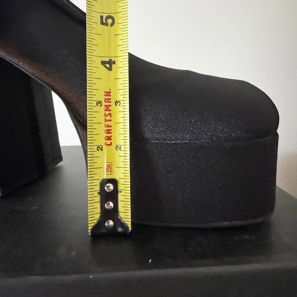 Azalea Wang Heyhey Black Platform‎ Pant Boots 7.5 Clubwear baddie 90s Goth NIB